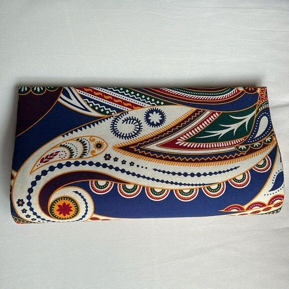 Ethnic African Print Cloth Colorful Paisley Clutch Bag - Picture 4 of 10